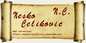Neško Čeliković vizit kartica